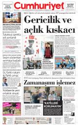 CUMHURİYET 15.09.2026 manşet